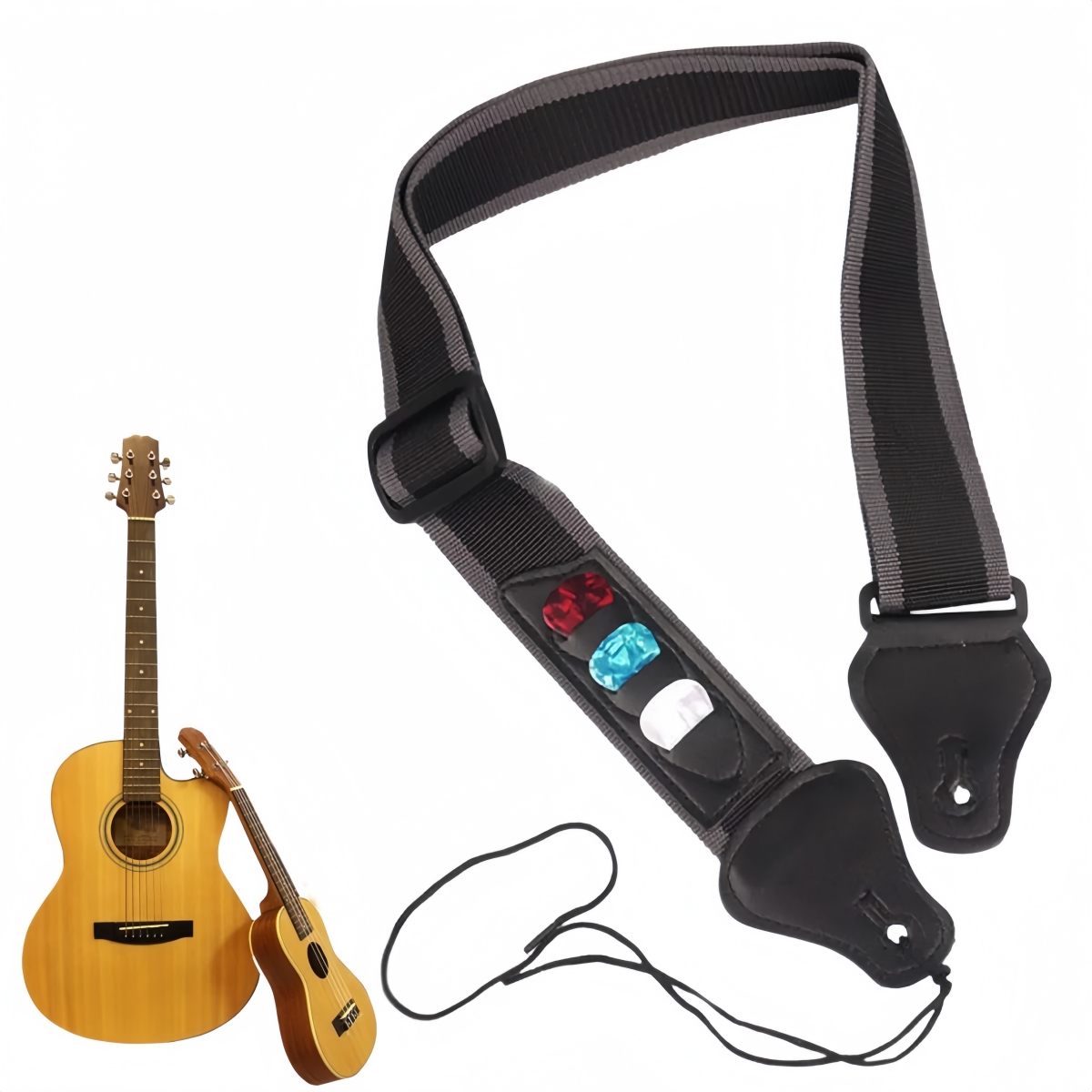 Musical Instrument Band - Correa de guitarra de cuero PU