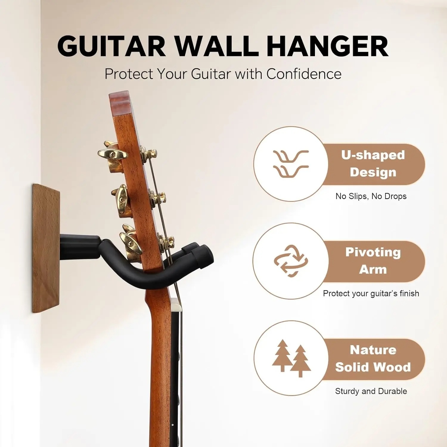 Musical Instrument Bass - Soporte de pared para guitarra, gancho