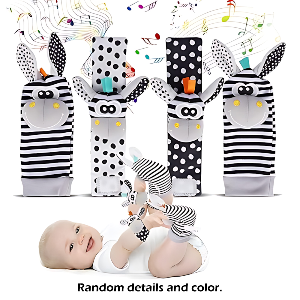 Musical Instrument Rattle - 4 unids/set bebé muñeca sonajero calcetines