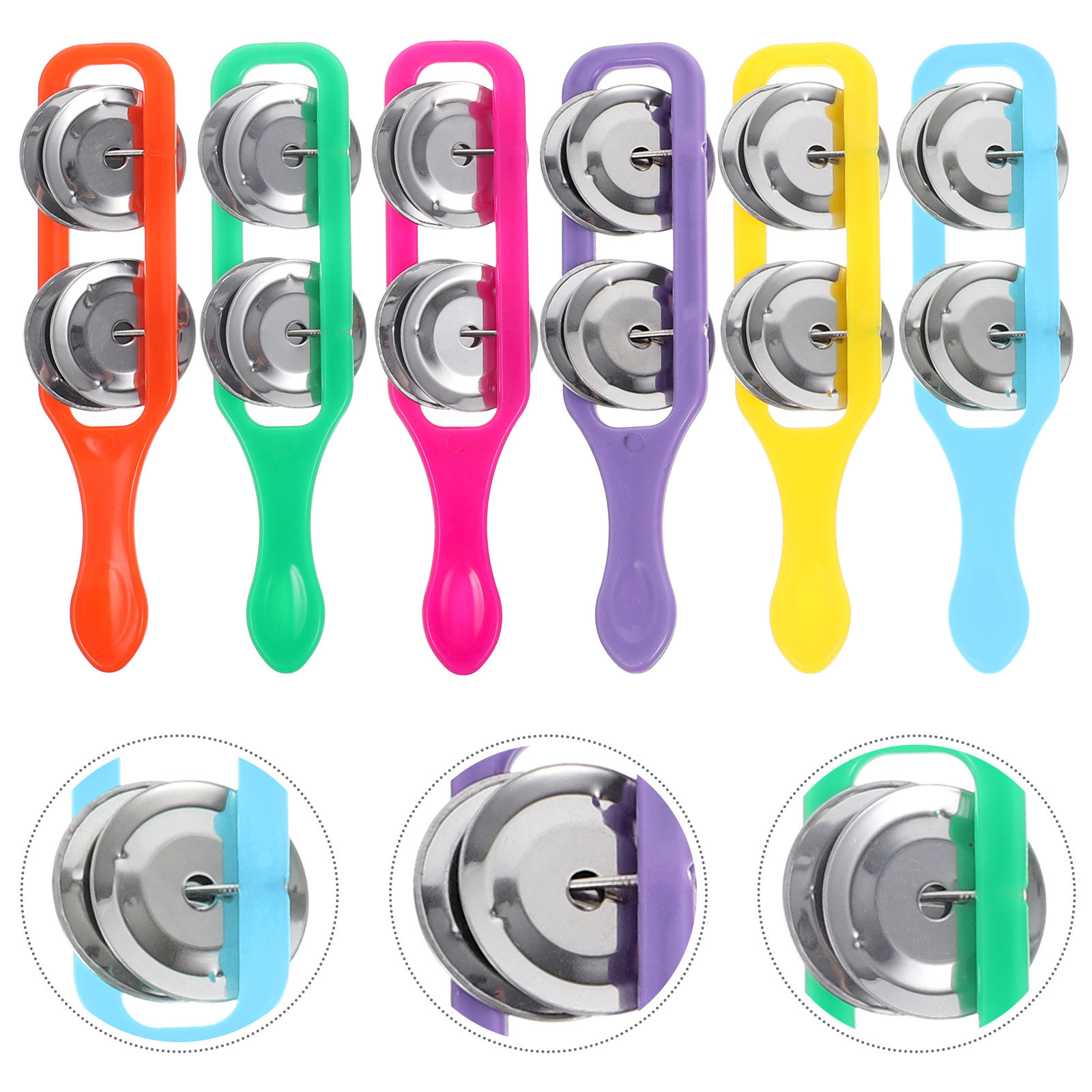 Musical Instrument You Shake - 18 Campanas de Mano Coloridas, Instrumento