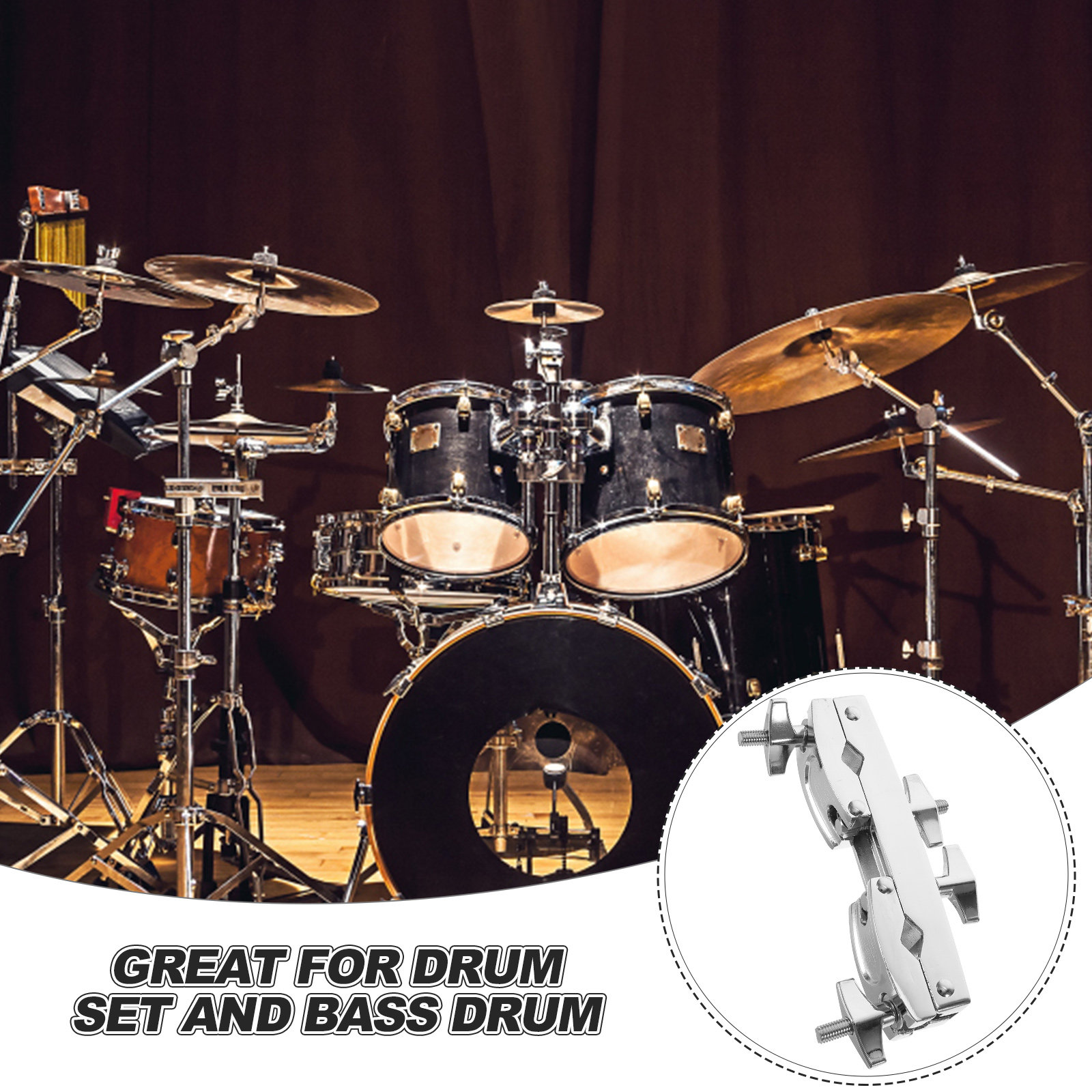 Musical Instrument Bass - Soporte Premium para Campana de Batería,