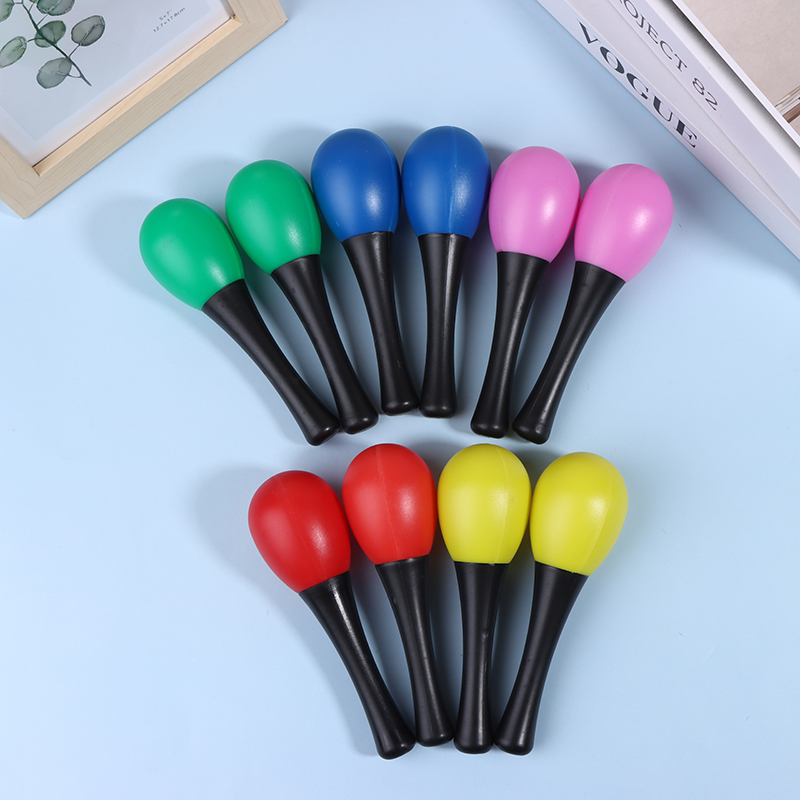 Musical Instrument Rattle - Maracas de plástico para arena, martillo,