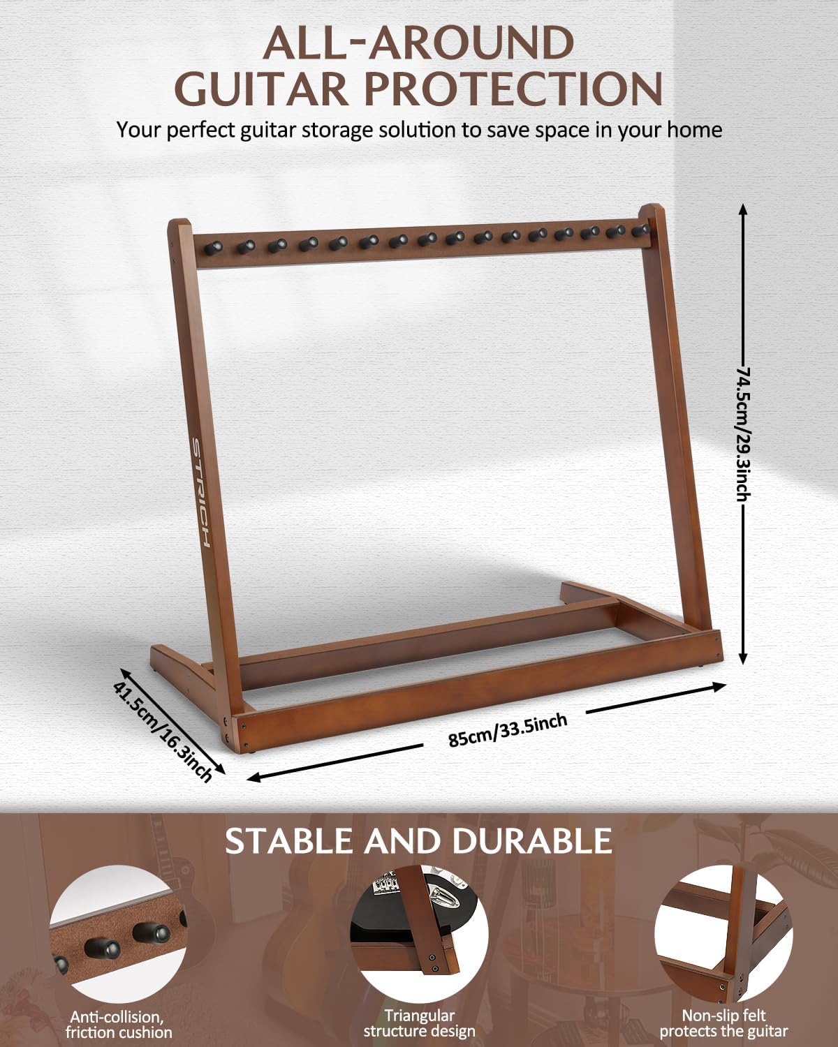 Soporte de madera para varias  - Musical Instrument Bass reseña y precio