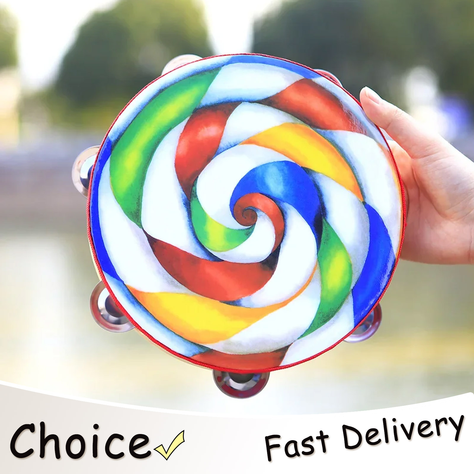 IRIN Orff Tamborín Lollipop de - Musical Instrument Rattle reseña y precio