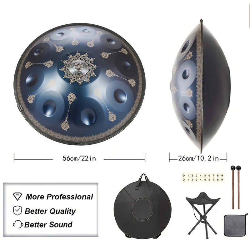 Tambor Handpan de 10 Notas, 22 - Musical Instrument Bag reseña y precio