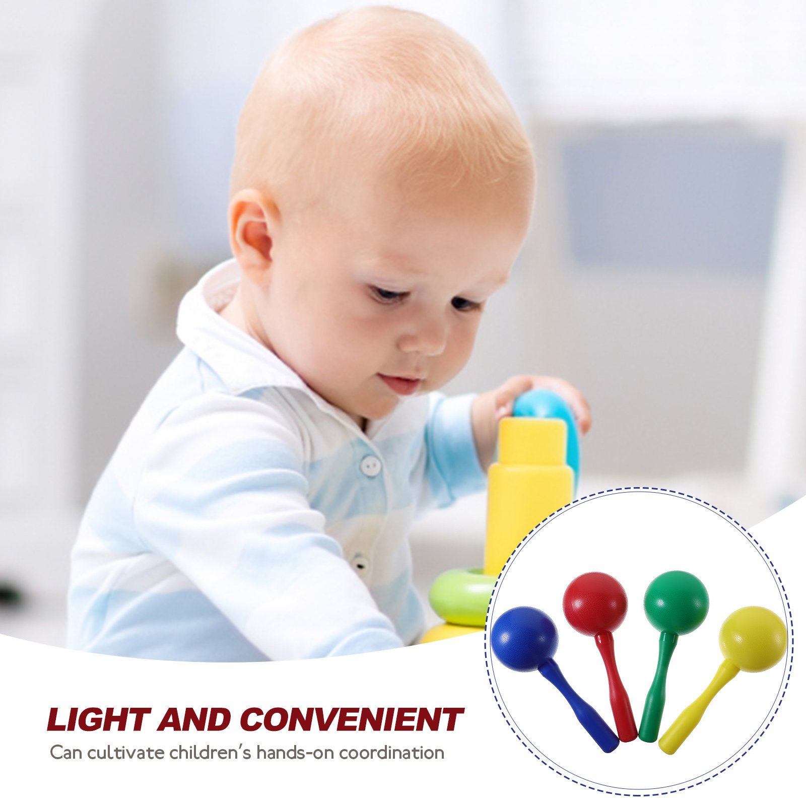 8 maracas de mano, instrumento - Musical Instrument You Shake reseña y precio