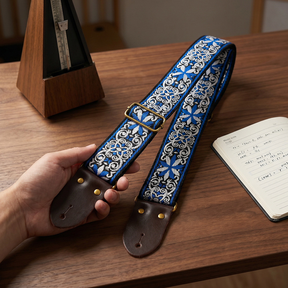 Correa de guitarra bordada con - Musical Instrument Bass reseña y precio