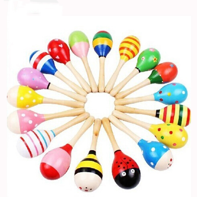 Sonajeros pequeños de madera c - Musical Instrument Rattle reseña y precio