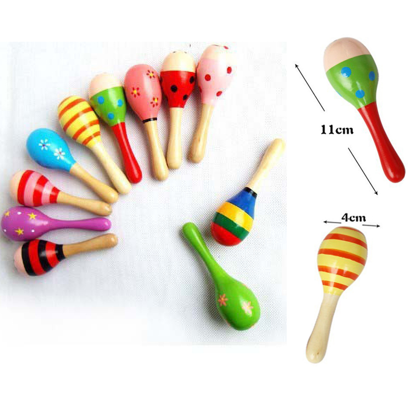 Sonajeros pequeños de madera c - Musical Instrument Rattle reseña y precio