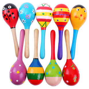 Sonajeros pequeños de madera c - Musical Instrument Rattle reseña y precio